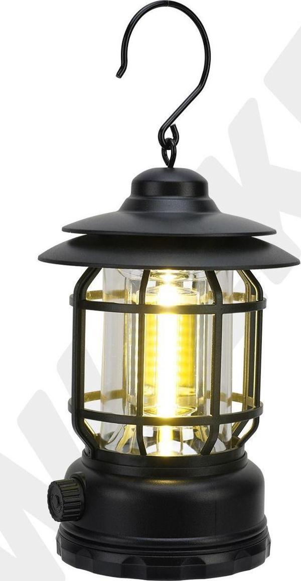 Walke Nostaljik Işığı Ayarlanabilir Şarjlı Ledli Kamp Lambası Işıldak Fener - Image 1