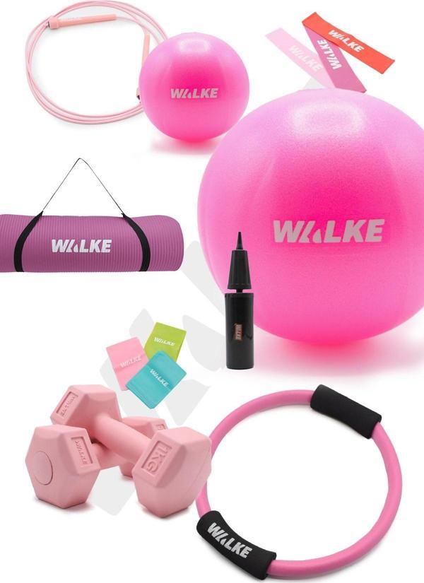 Walke 14 Parça Lüx Pilates Seti 55 Cm Pilates Topu Pilates Matı Pilates Çemberi 2 X 1 Kg Dambıl - Image 1