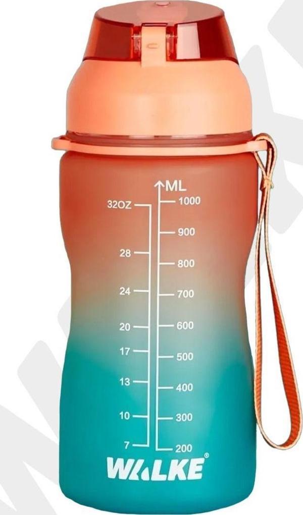 Walke Premium Bottle 1.0 Litre Motivasyonel Tritan Su Matarası Su Şişesi Suluk (Bpa İçermez) - Image 1