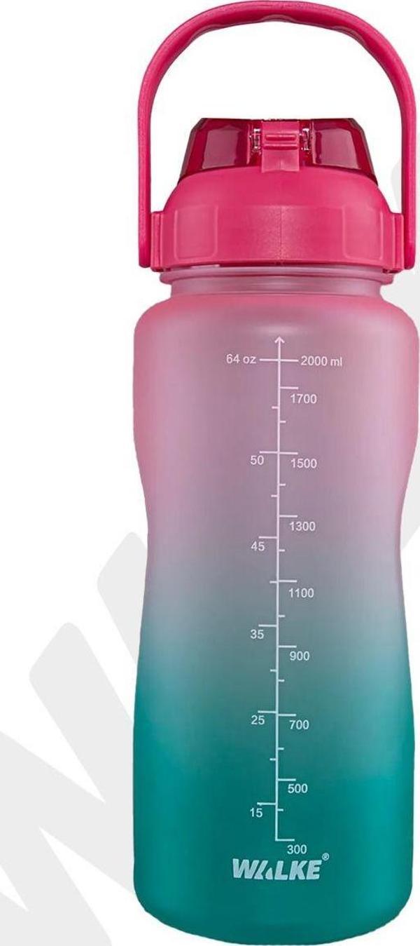 Walke Premium Bottle 2.2 Litre Motivasyonel Tritan Su Matarası Su Şişesi Suluk (Bpa İçermez) - Image 1