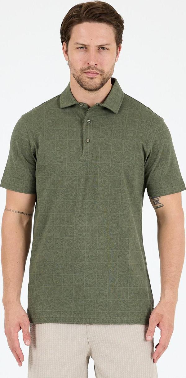 Erkek Polo Yaka Desenli T-Shirt – %95 Pamuk %5 Elastan – Şık, Esnek ve Rahat Kısa Kollu Tişört 0034 - Image 1