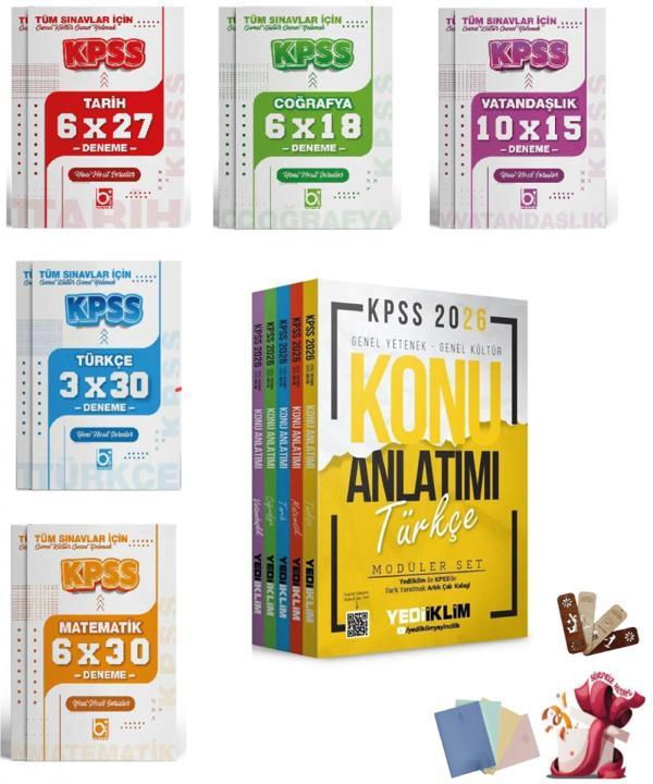 2026 KPSS Genel Yetenek Genel Kültür Konu Anlatımı Modüler Set ve Deneme Seti Yediiklim ve Bigelio Y - Bi bigelio - Image 1