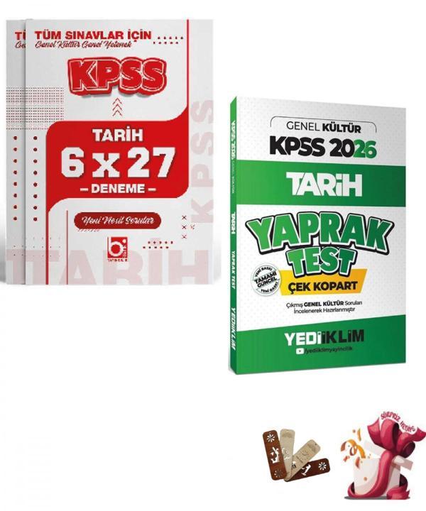 2026 KPSS Tarih Yaprak Test ve Deneme Seti Yediiklim ve Bigelio Yayıncılık - Bi bigelio - Image 1