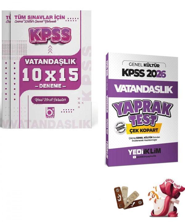 2026 KPSS Vatandaşlık Yaprak Test ve Deneme Seti Yediiklim ve Bigelio Yayıncılık - Bi bigelio - Image 1