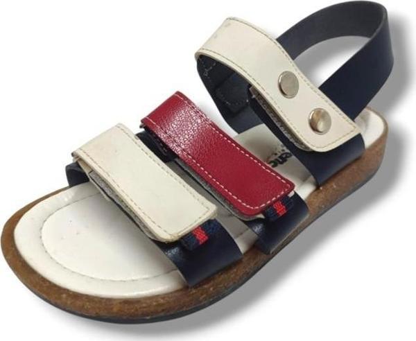 Şiringenç 1704-20 Çift Cırt Tokalı Erkek Çocuk Sandalet Lacivert Kırmızı 31-36 - Image 1