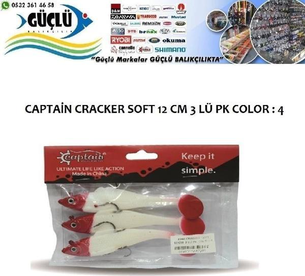 Levrek Turna Silikonu Captaın Cracker Soft 12 Cm 3’Lü Pk Renk : 4 - Image 1