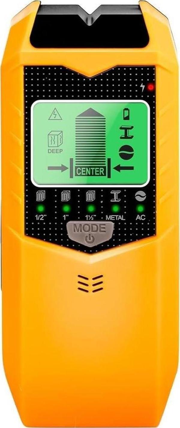 Ayt Powermaster Pm-26593 Profesyonel 5in1 Lcd Ekranlı Çok Fonksiyonlu Saplama Bulucu Duvar Dedektörü Duvar Kablo Demir - Image 1