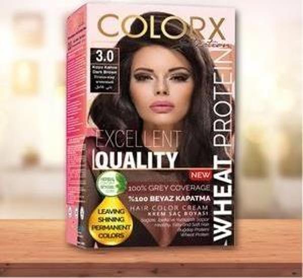Colorx Saç Boyası Tekli Set - 3.0 KOYU KAHVE - Image 1