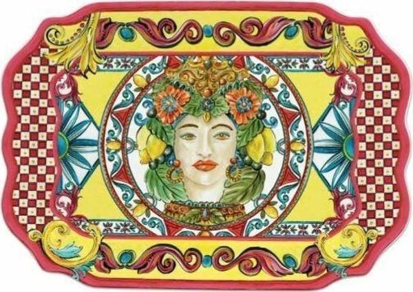 Baci Milano Sicily Tepsi 47 cm x 33 cm Turuncu CUT3.SIC05 - Image 1
