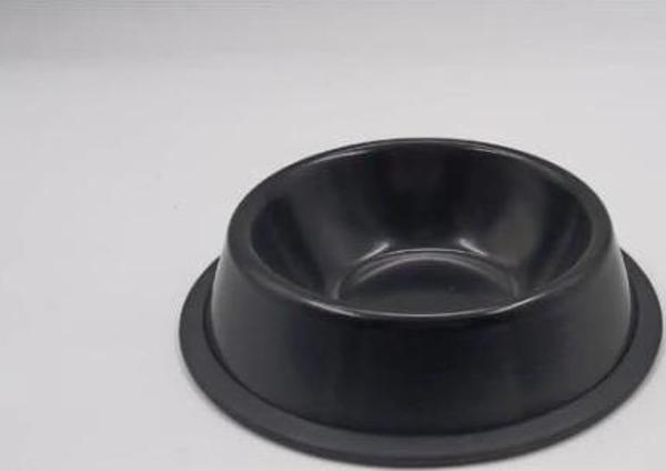 Siyah Çelik Kedi Köpek Mama-Su Kabı 16 Cm - Image 1