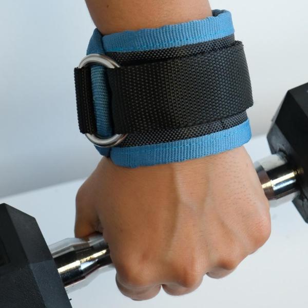 Rebuwo Ayarlanabilir Ayak/Bilek Ağırlık Kayışı – Fitness & Egzersiz İçin D-Halkalı Çekiş Askısı (2’li Set) - Image 1