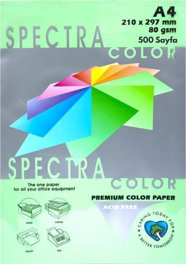 A4 Renkli Fotokopi Kağıdı 80 gr 1 Paket 500 Yaprak - Açık Yeşil - Image 1