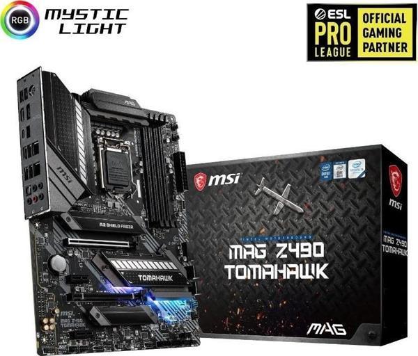 MSI Mag Z490 Tomahawk Intel LGA1200 DDR4 ATX Anakart - Image 1