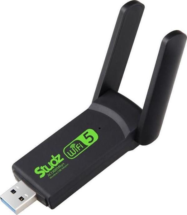 Studz Dual Band USB 3.0 Adaptör Kablosuz Wifi Alıcı AC1300 Wireless Adaptör - Image 1