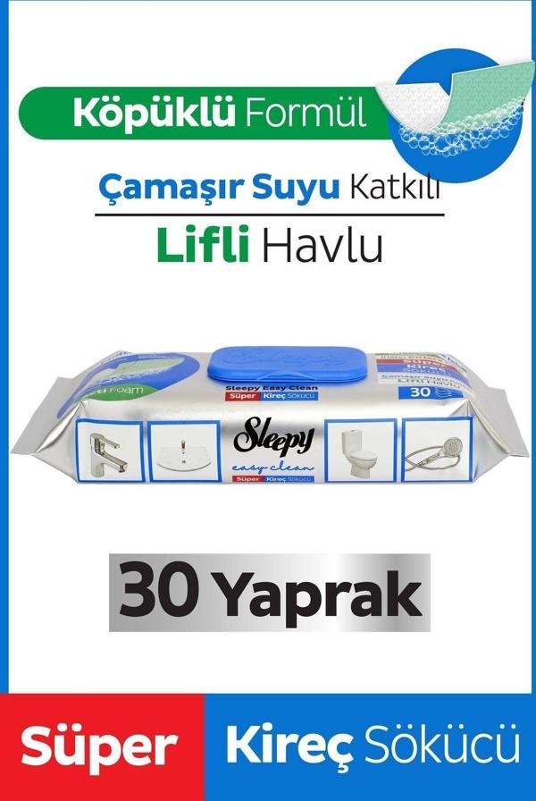 Sleepy Easy Clean Süper Kireç Sökücü Havlu 30 Yaprak - Image 1