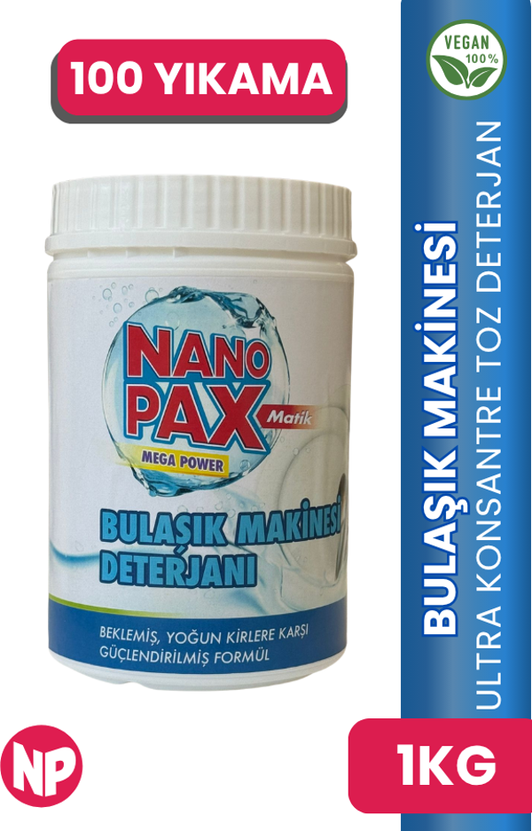 BULAŞIK MAKİNESİ PARLATICILI TOZ DETERJAN 1 KG - Image 1