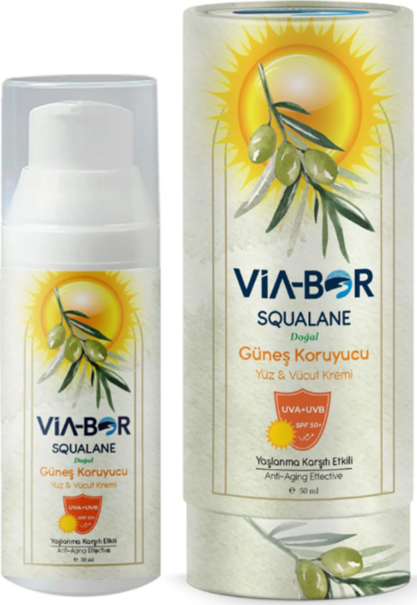 VİA-BOR Squalane İçeren Doğal Güneş Koruyucu Yüz ile Vücut Kremi - Image 1