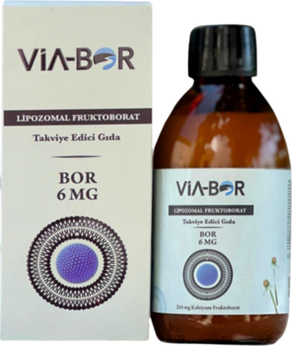 VİA-BOR LİPOZOMAL FRUKTOBORAT İçeren Takviye Edici Gıda Bor 6 mg - Image 1