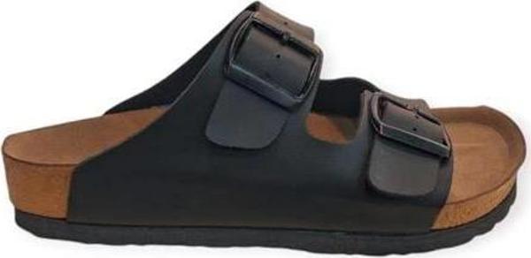 K15505 Mantar Taban Tam Ortapedik Kadın Terlik Siyah - Image 1