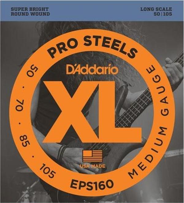 DADDARIO EPS160 BASS GİTAR TEL SETİ, XL, 50-105, PROSTEELS, MEDIUM - Image 1