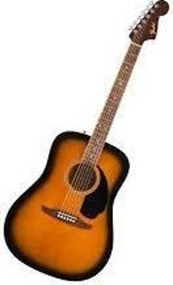 Fender California Debut Redondo Dreadnought Ceviz Klavye 2 Ton Sunburst Akustik Gitar - Image 1
