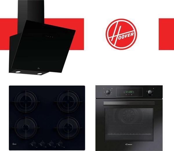 Hoover & Candy Zinova Ankastre Set (HDG6C1GBTK + HVW6MBB + FCP405N/E) - Image 1