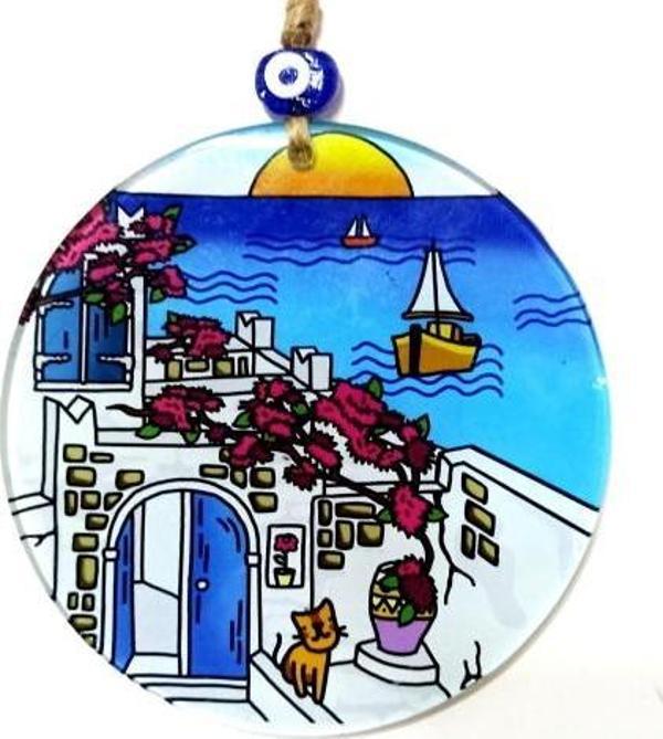 Kedili Hayal Evi 15 Santimetre Füzyon Cam Duvar Dekoru - Image 1