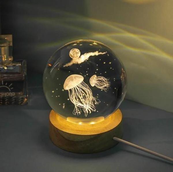 Deniz Anası Tasarımlı Cam Küre Işıklı - Image 1