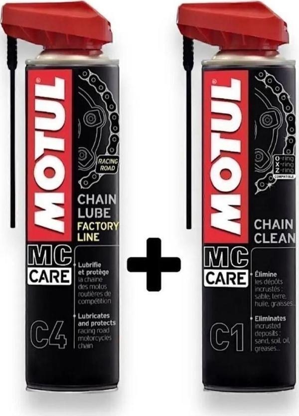 Motul C1 Zincir Temizleme C4 Zincir Yağlama Seti - Image 1