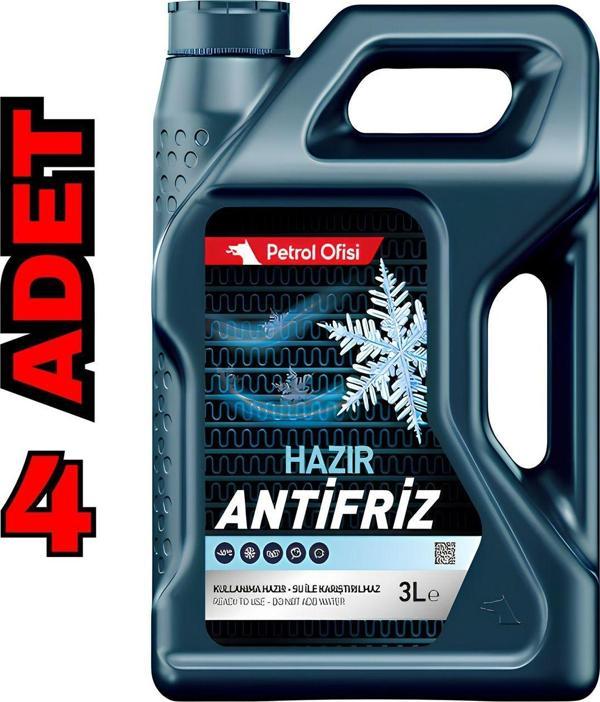 Petrol Ofisi Rtu Hazır Antifriz -40°C 3 Lt 4 Adet - Image 1