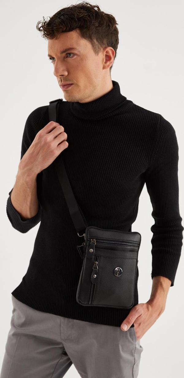 TH Bag Erkek El Çantası TH-WS602000 SİYAH - Image 1
