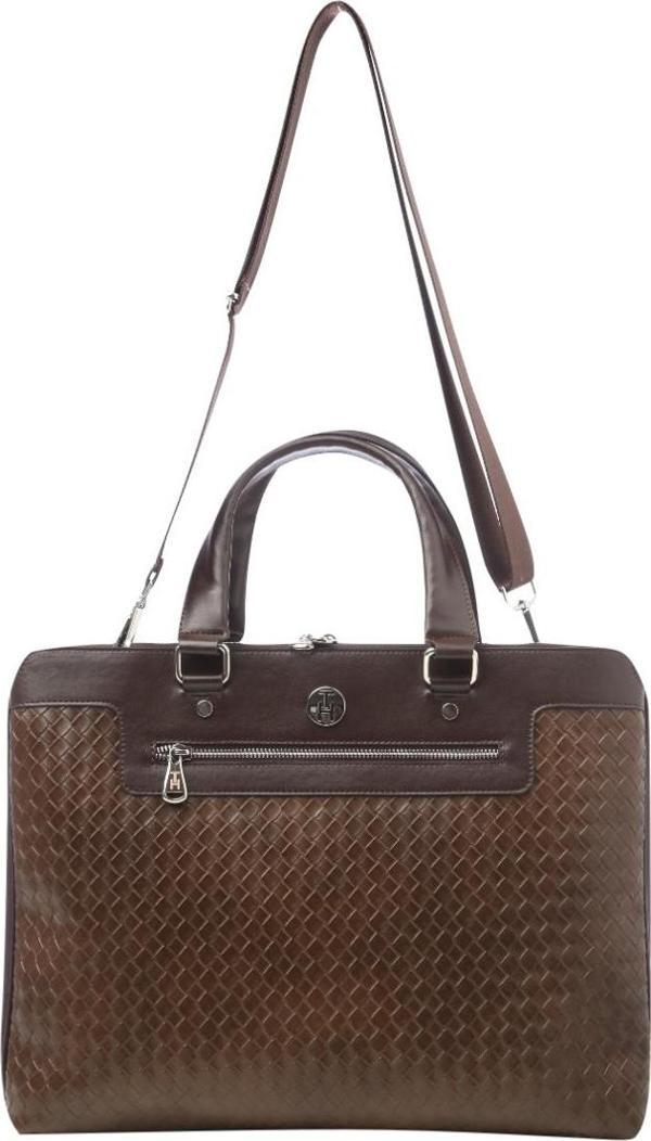 TH Bag Erkek Evrak Çantası TH-YS99-1950 Kahverengi Örgü - Image 1