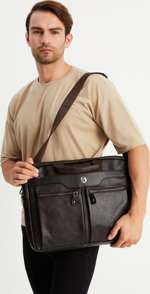 TH Bag Erkek Evrak Çantası TH-WS600800ES KAHVE - Image 1