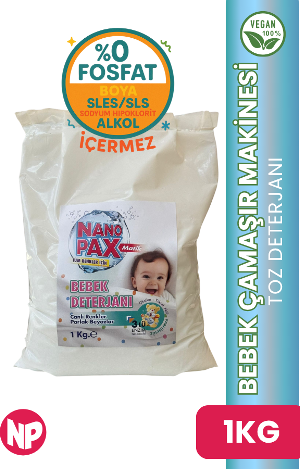 BEBEK ÇAMAŞIR MAKİNESİ TOZ DETERJANI 1 KG - Image 1