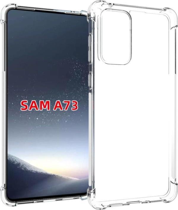 Samsung Galaxy A73 Uyumlu Darbe Önleyici Sararmaya Dayanıklı Airbag Korumalı Ultra Slim TPU Şeffaf Silikon Kılıf - Image 1