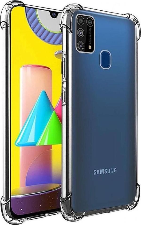 Samsung Galaxy M31 Uyumlu Darbe Önleyici Sararmaya Dayanıklı Airbag Korumalı Ultra Slim TPU Şeffaf Silikon Kılıf - Image 1