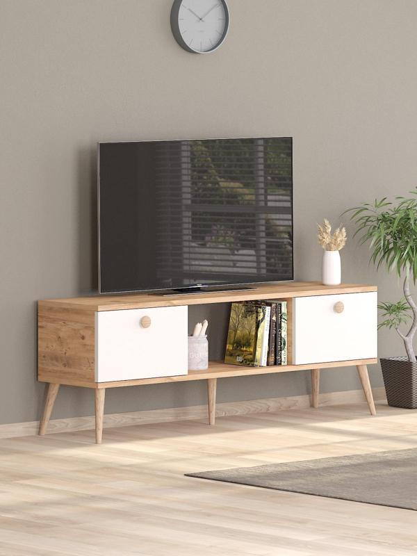 140 Cm Ela Atlantik -beyaz Tv Ünitesi - Image 1