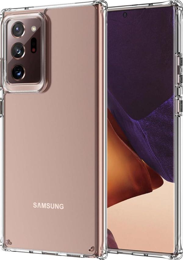 Samsung Galaxy Note 20 Ultra Uyumlu Darbe Önleyici Sararmaya Dayanıklı Airbag Korumalı Ultra Slim TPU Şeffaf Silikon Kıl - Image 1