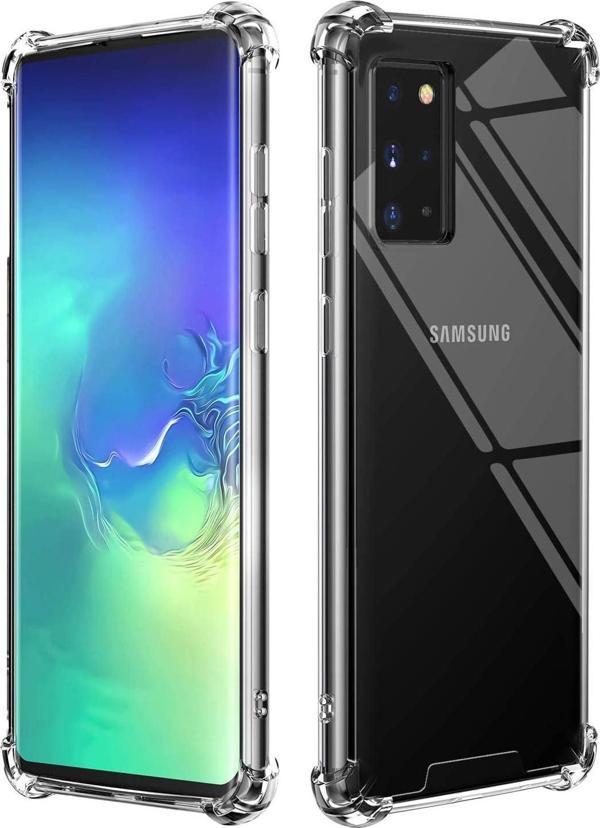 Samsung Galaxy S20 Plus Uyumlu Darbe Önleyici Sararmaya Dayanıklı Airbag Korumalı Ultra Slim TPU Şeffaf Silikon Kılıf - Image 1