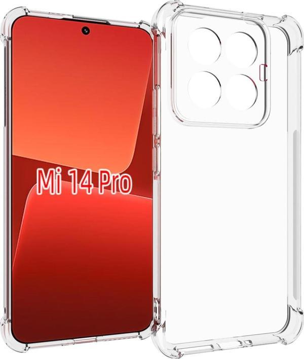 Xiaomi Mi 14 Pro Uyumlu Darbe Önleyici Sararmaya Dayanıklı Airbag Korumalı Ultra Slim TPU Şeffaf Silikon Kılıf - Image 1