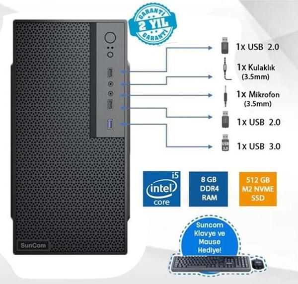 Suncom Force Sc3-137 Core İ5 7500-8Gb Ram-512Gb Ssd-Fdos - Image 1