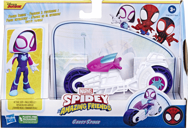 F6777 Spidey ve İnanılmaz Arkadaşları - Motorsiklet ve Figür +3 yaş - Image 1