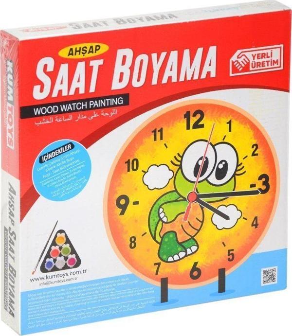 5302 KumToys, Ahşap Saat Boyama - Image 1