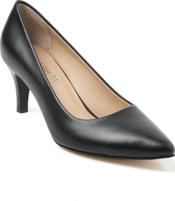 Kadın Topuklu/ Stiletto MAR-23K-191-327 JOHN MAY SİYAH CİLT - Image 1
