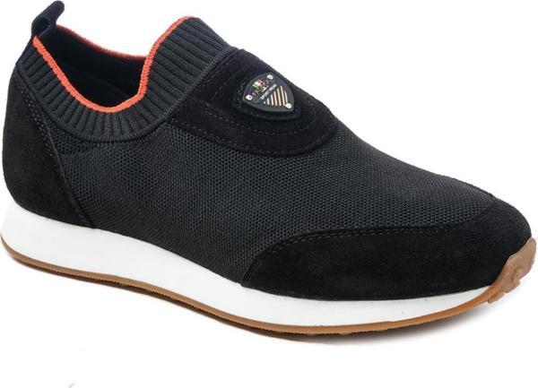Deriden Erkek Sneaker ( Günlük) Er-35025 Siyah Garni Siyah Süet - Image 1