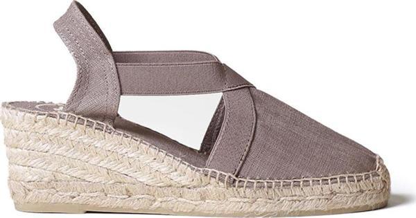 Kadın Sandalet Ter Toni Pons Elactic Linen Taupe - Image 1
