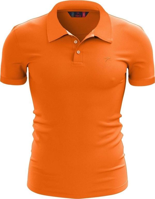 %100 Pamuk Polo T-Shirt IMPERO TURUNCU - Image 1