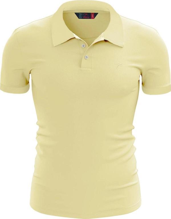 %100 Pamuk Polo T-Shirt IMPERO EKRU - Image 1