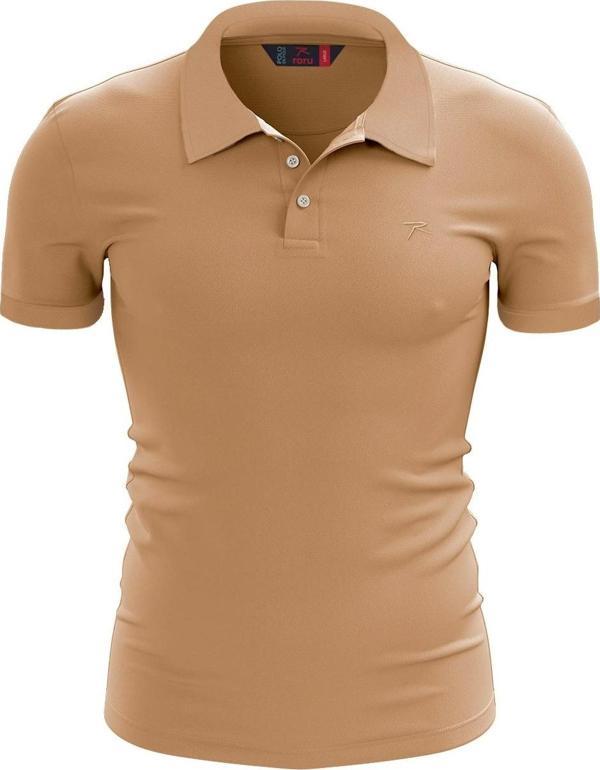 %100 Pamuk Polo T-Shirt IMPERO BEJ - Image 1