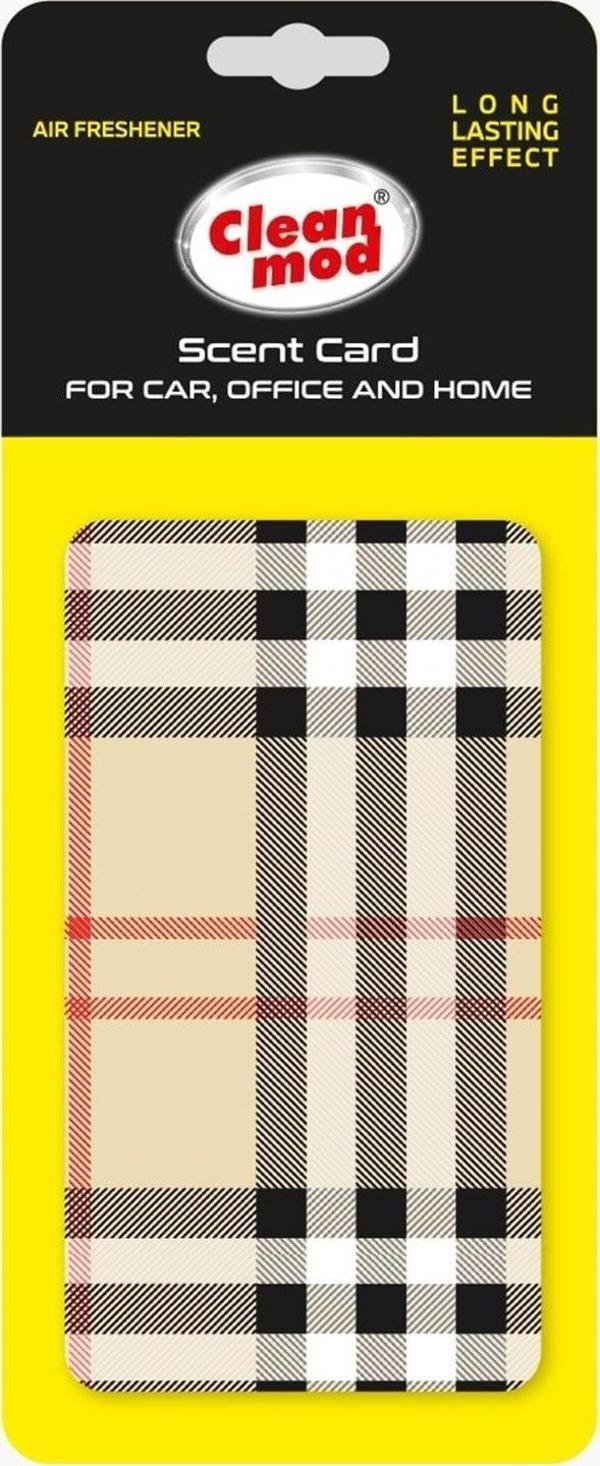 Cleanmod Scent Card Koku Kartı Ortam ve Oto Kokusu Ekose Desen - Image 1